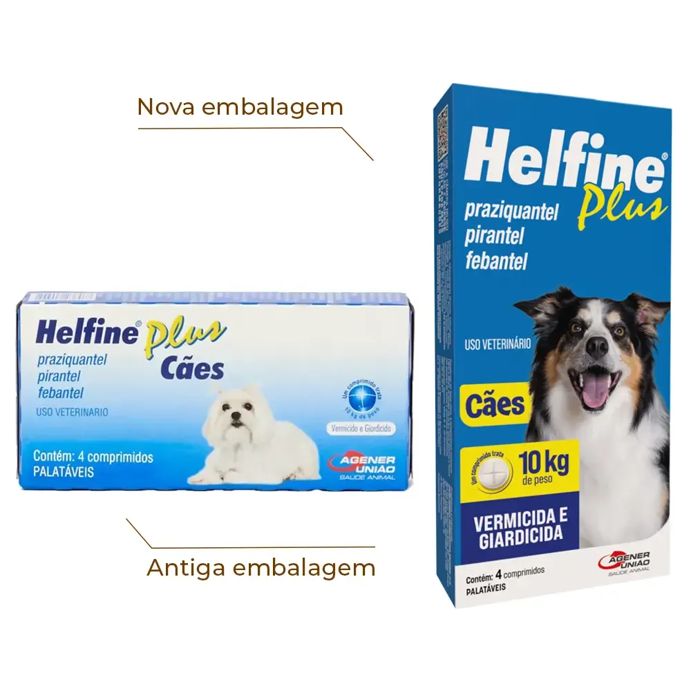 Vermífugo Helfine Plus para Cães